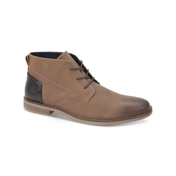 DEER STAGS Mens Brown Cushioned Mark Round Toe Lace-Up Dress Chukka Boots 12 M
